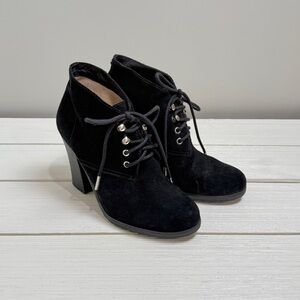MICHAEL Michael Kors Elliott Black Suede Ankle Booties Size 8 Women’s